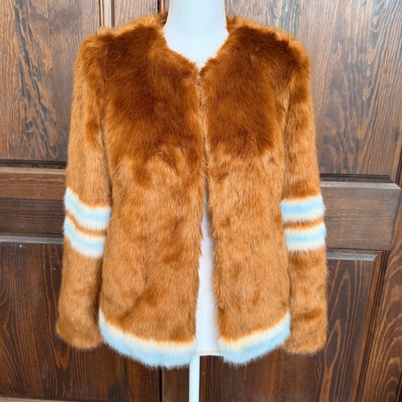 Mother Intarsia Faux Fur Boxy Jacket - Picture 4 of 16